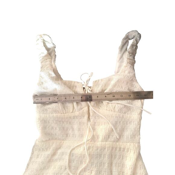 NWT Indikah Crinkle White Bodycon Dress Cut Out Top Maxi Medium - Picture 8 of 12